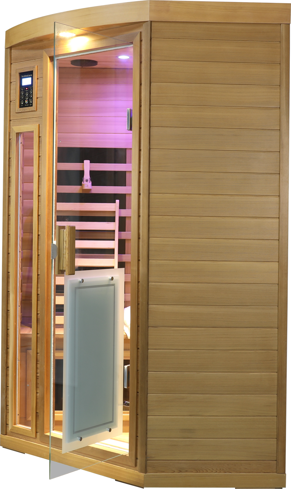 Low EMF Two person Far-infrared Red cedar Deluxe indoor pentagonal sauna room