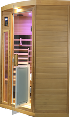 Low EMF Two person Far-infrared Red cedar Deluxe indoor pentagonal sauna room
