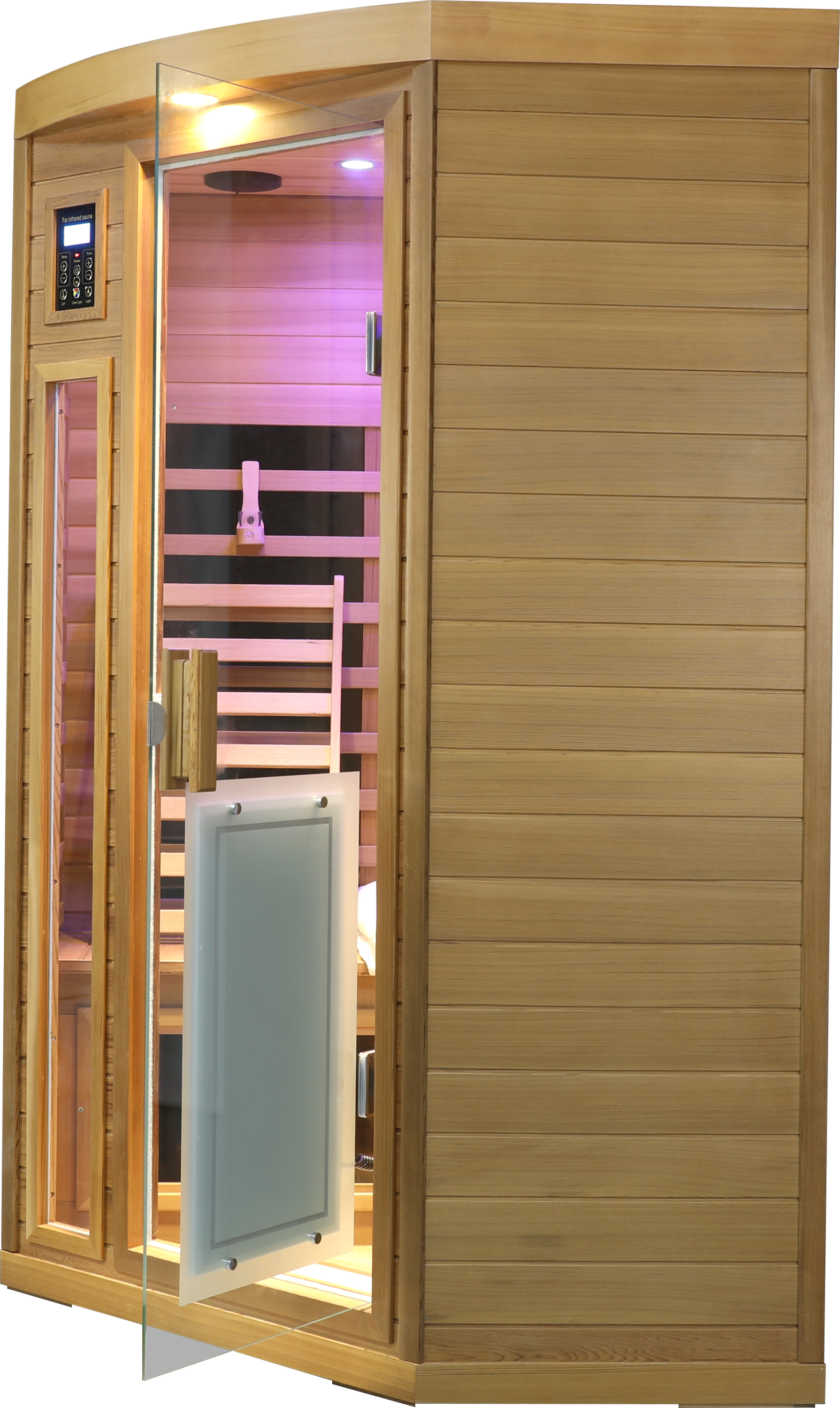 Low EMF Two person Far-infrared Red cedar Deluxe indoor pentagonal sauna room
