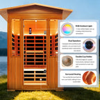 Outdoor Double Red Cedar Far Infrared Sauna Room