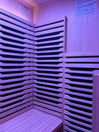 Blisspod | Milano | Full Spectrum Sauna | Canadian Hemlock Wood | Ultra Low EMF | 5 Far Infrared & 1 Red Glass Heater | Chromotherapy | Upto 2 Person