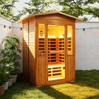 Outdoor Double Red Cedar Far Infrared Sauna Room