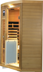 Low EMF Two person Far-infrared Red cedar Deluxe indoor pentagonal sauna room