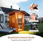 Outdoor Double Red Cedar Far Infrared Sauna Room