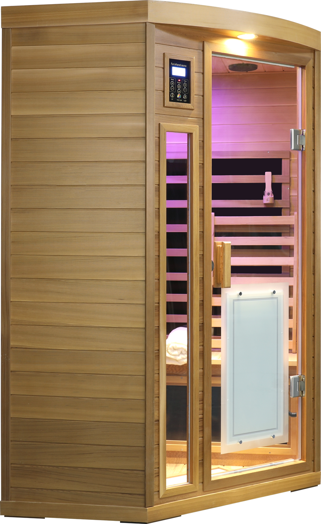 Low EMF Two person Far-infrared Red cedar Deluxe indoor pentagonal sauna room