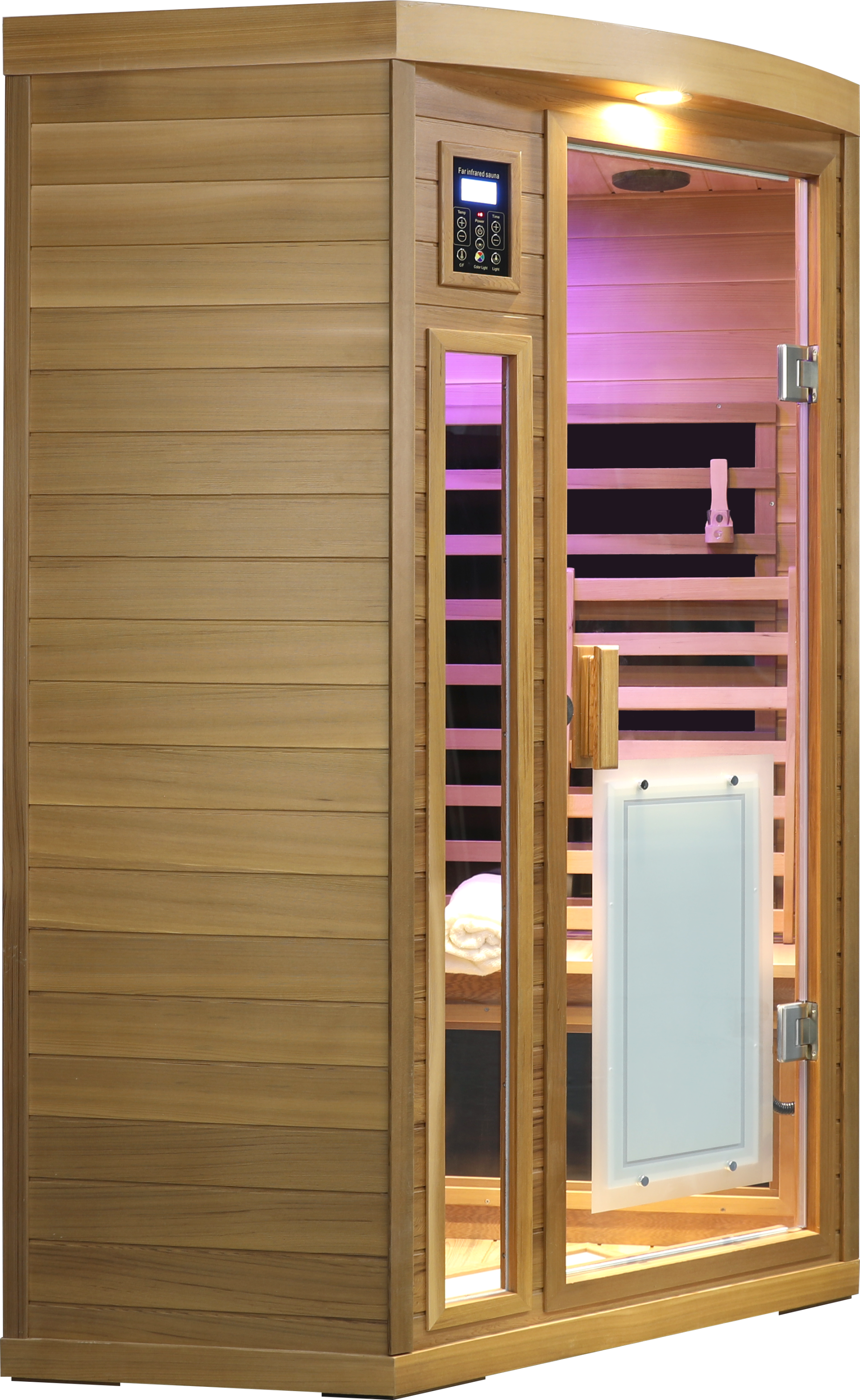 Low EMF Two person Far-infrared Red cedar Deluxe indoor pentagonal sauna room