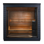 Outdoor 5-Person Traditional Sauna, Alder & Spruce, Pre-Assembled