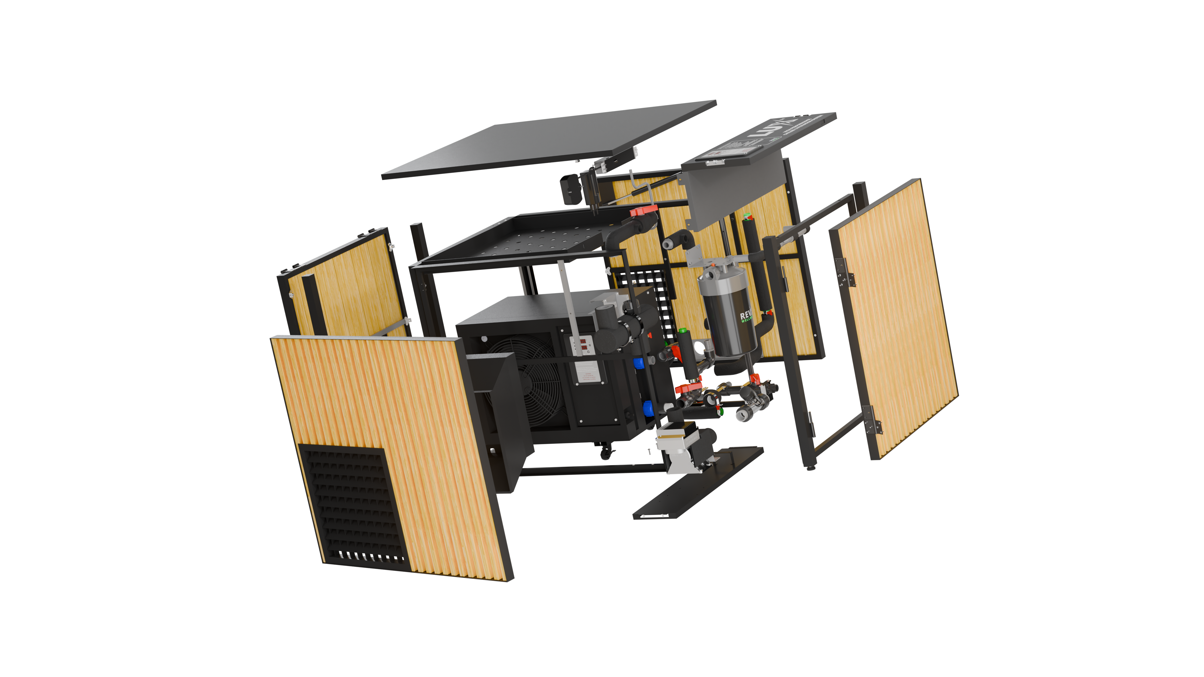RevX Acrylic X Tub Cold Plunge + LUX High Performance Chiller and Filtration System