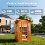 Outdoor Double Red Cedar Far Infrared Sauna Room