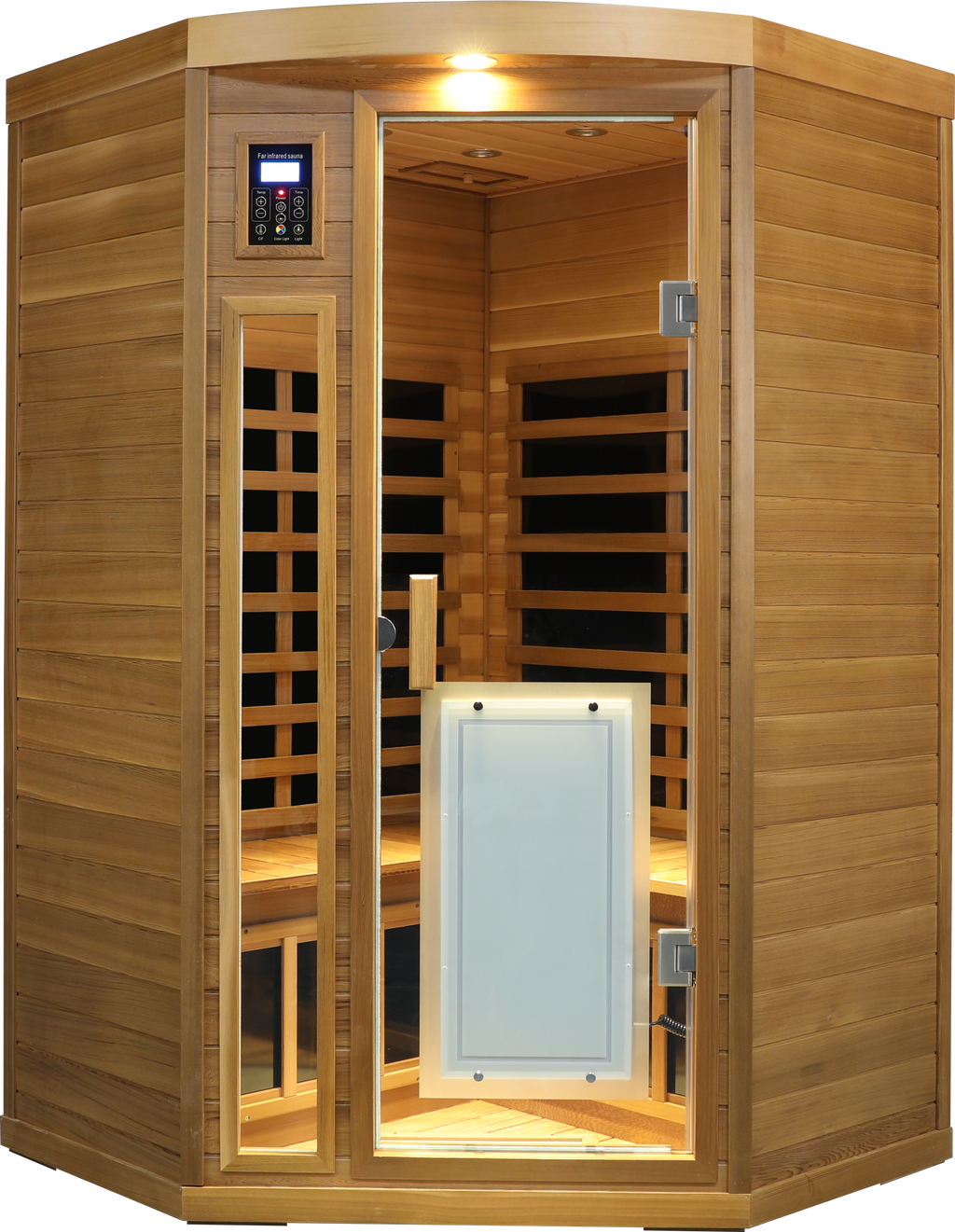 Low EMF Two person Far-infrared Red cedar Deluxe indoor pentagonal sauna room