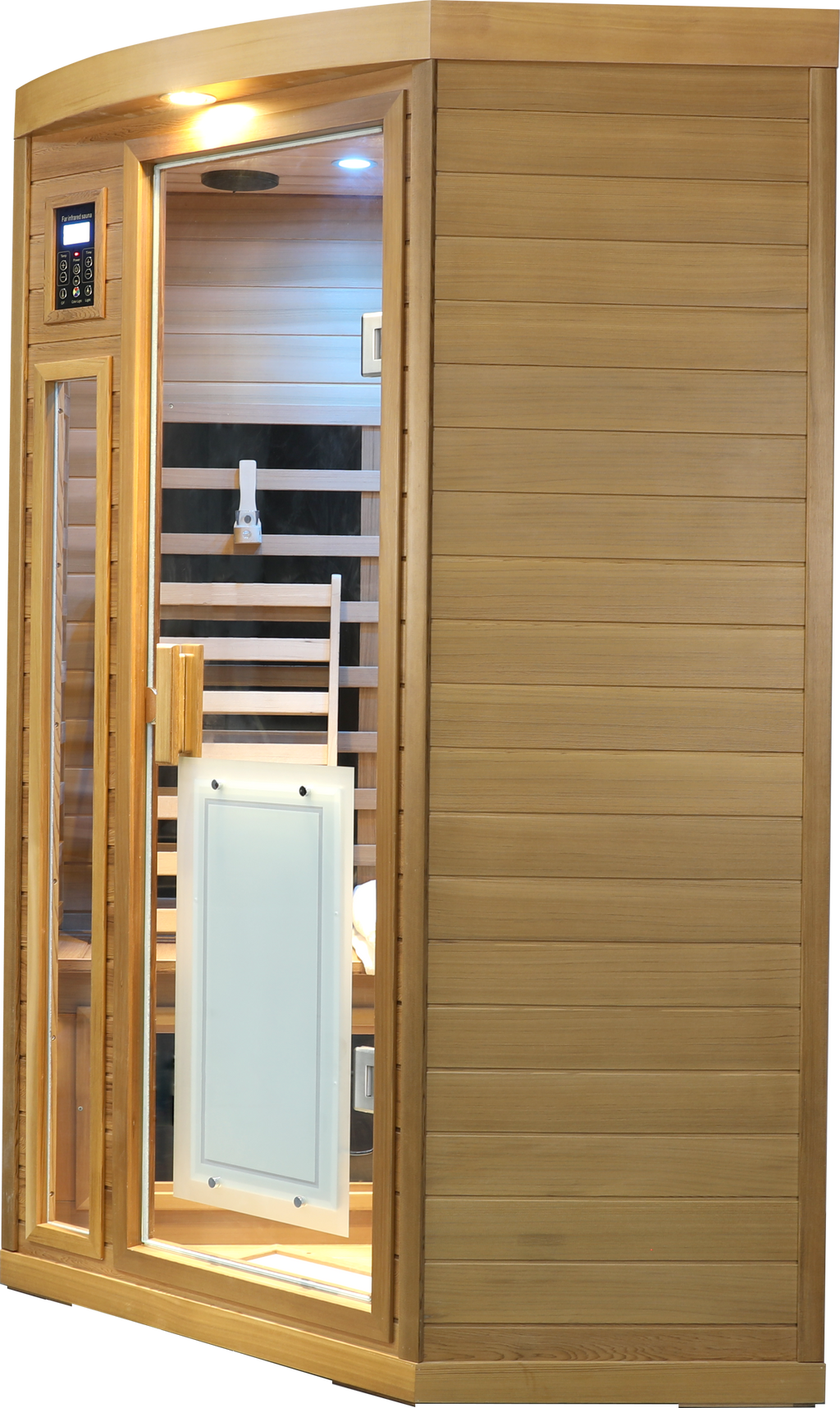 Low EMF Two person Far-infrared Red cedar Deluxe indoor pentagonal sauna room