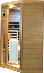 Low EMF Two person Far-infrared Red cedar Deluxe indoor pentagonal sauna room