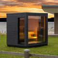 Outdoor 5-Person Traditional Sauna, Alder & Spruce, Pre-Assembled