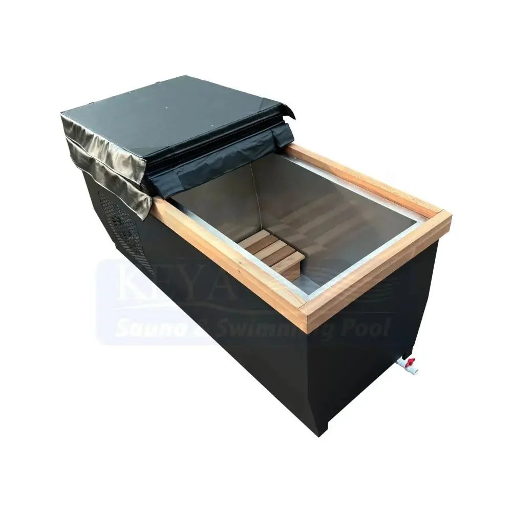 Stainless Steel & Canadian Red Cedar Cold Plunge Tub with Integrated Chiller (2-Person Capacity)