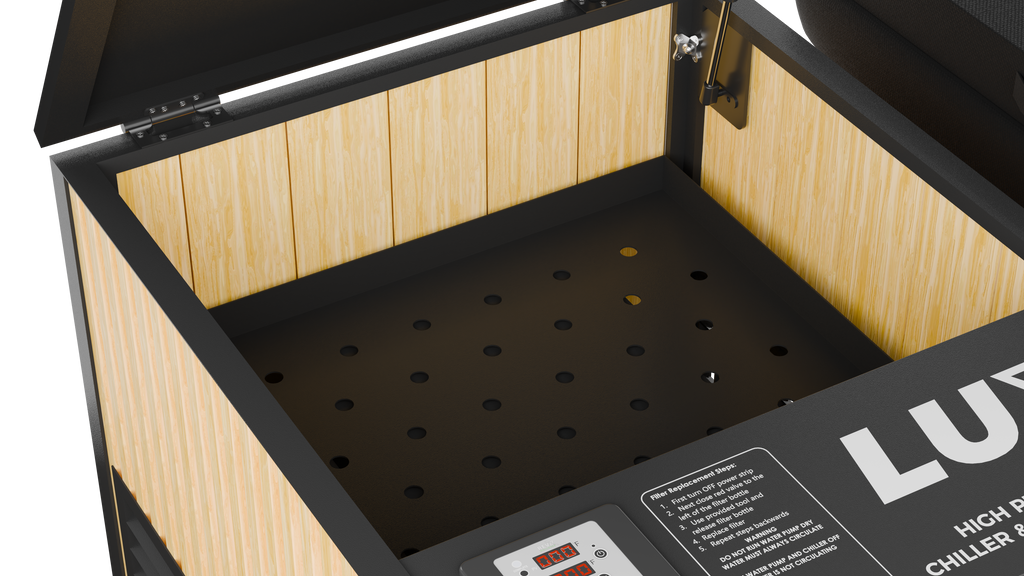 RevX Acrylic X Tub Cold Plunge + LUX High Performance Chiller and Filtration System